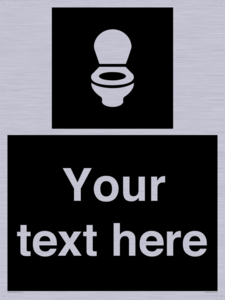 Custom information: black panel wc toilet